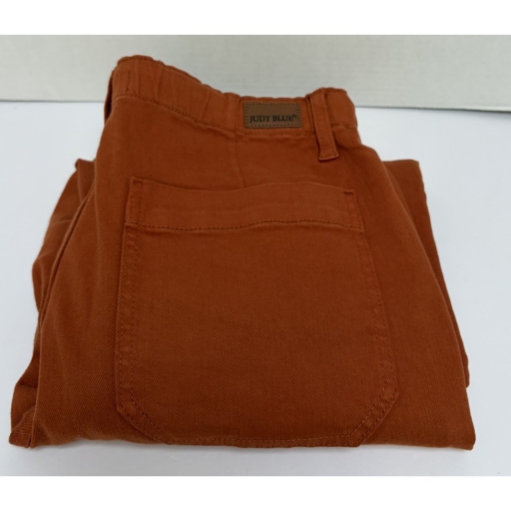 Judy Blue Hi-Rise Auburn Orange Double Cuff Jogger Jean Sz 15/32 Style #88911